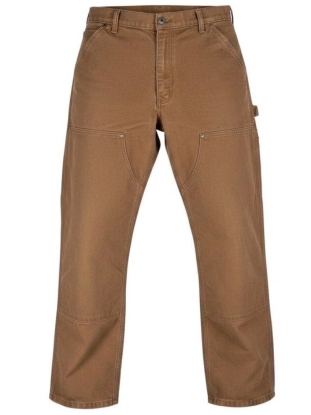 Carhartt Canvas Pants Mens 35x30 Loose Fit Washed Duck Work Dungaree Brown